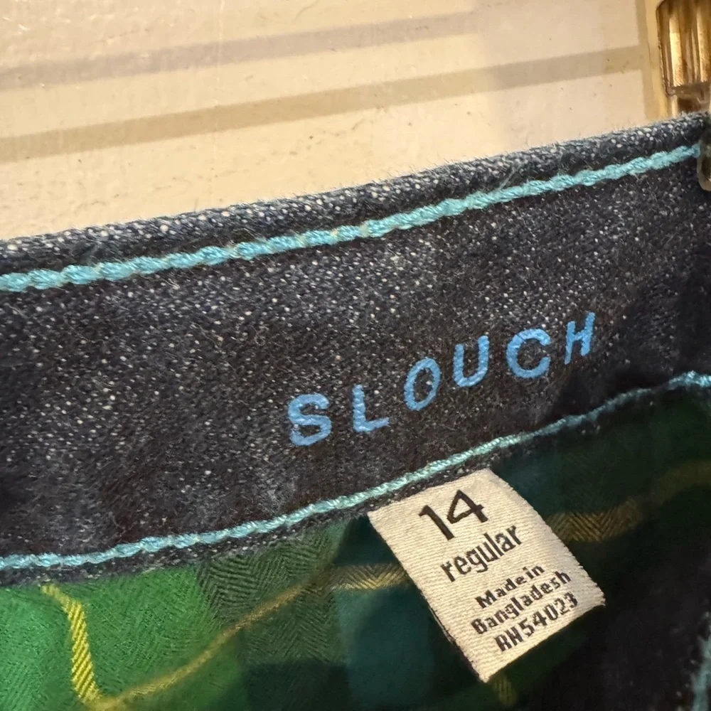 GAP Kids Denim with Blue and Green Lining.